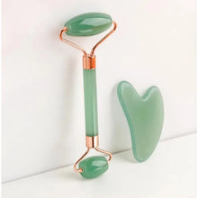 Load image into Gallery viewer, Gua Sha Board 2PCS Massage Stone For Facial Body Skincare Roller Scraping Massager Natural Resin Facial Lifting Scraper Neck Anti Wrinkle Massager Tool